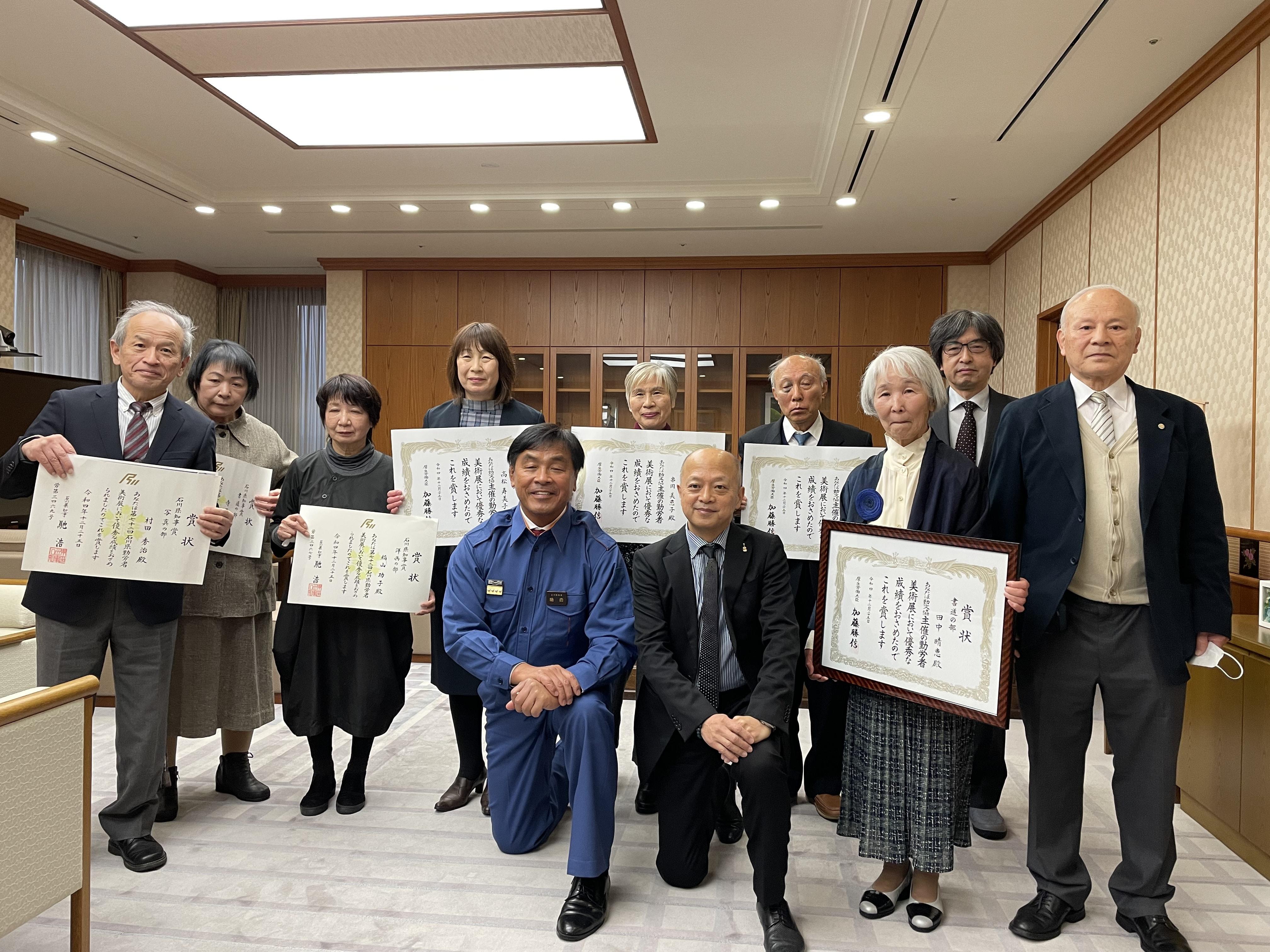 石川県勤労者文化協会　馳浩石川県知事へ表敬訪問